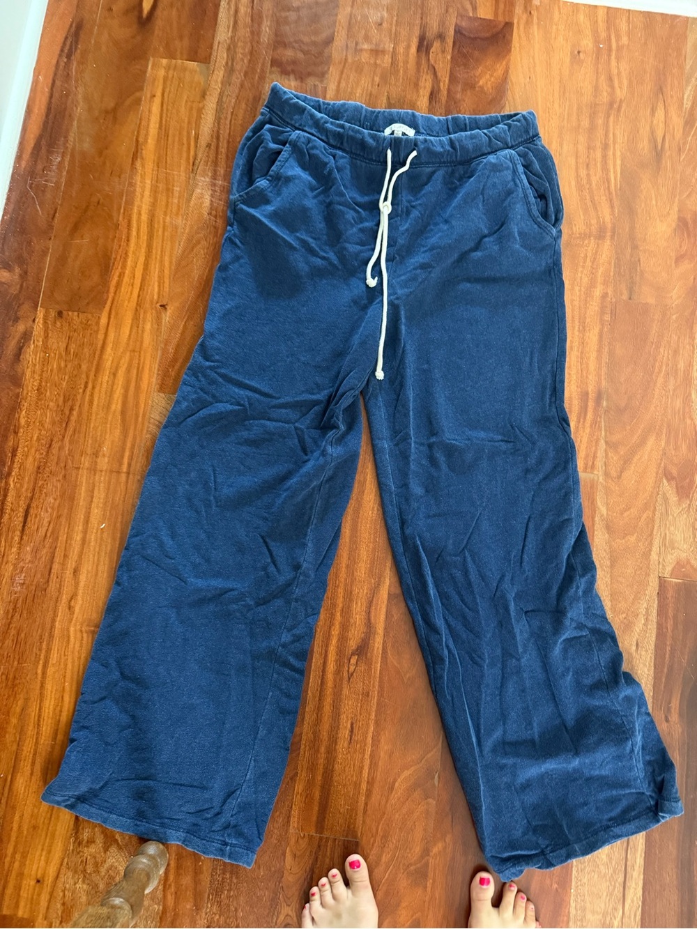 Z Supply Navy Wide-Leg Drawstring Joggers